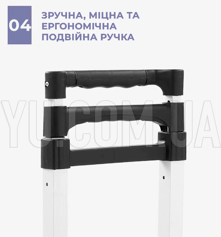 Портативная складная тележка Folding Hand Truck алюминиевая (фиолетовая) на колесиках до 80 кг